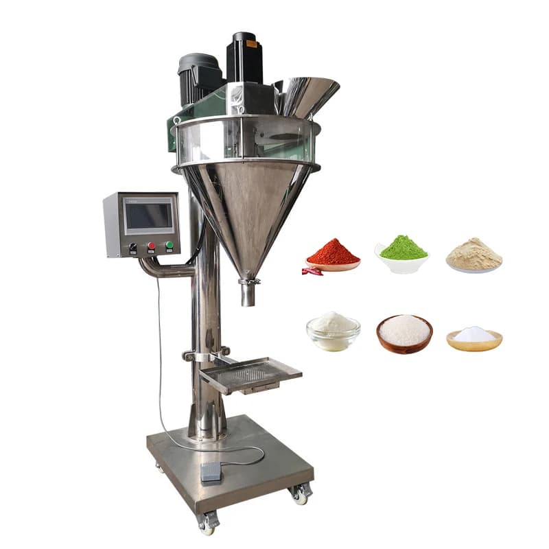 Compact Semi Auto Filler for Skin Care Beauty Products Like Starch Wheat Flour and Coco Sugar