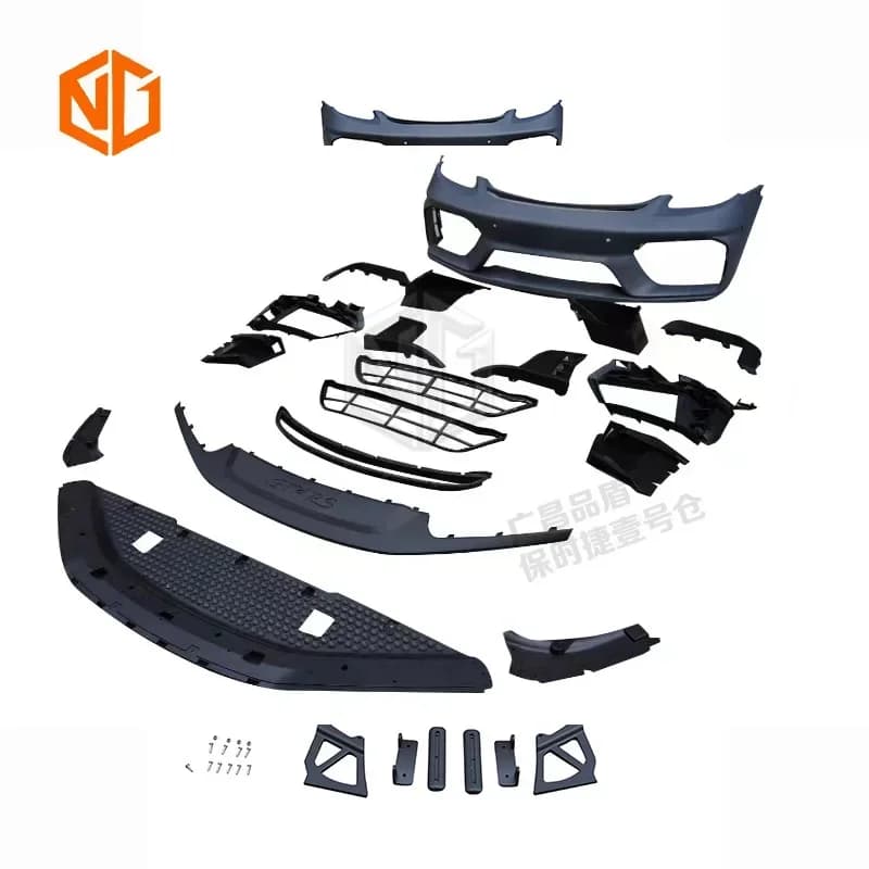 Body Kit for Porsche 981 Modified GT4 Style Front Rear Bumper Headlight Taillight Assembly Hood Tail Wing Surround！