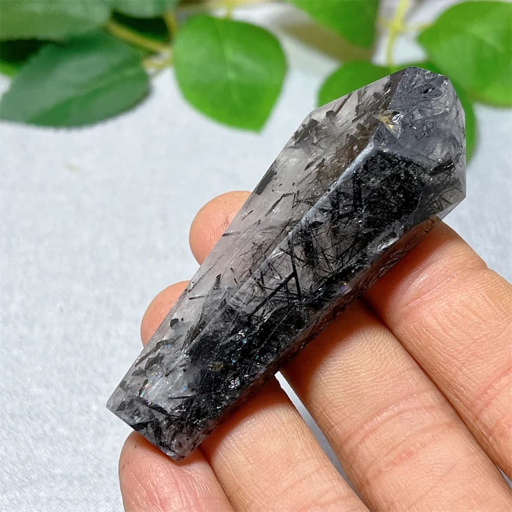 Black Tourmaline Free Form Hair Crystal Natural Stone Quartz  Minerals Spiritual Healing Reiki Living Home Decoration