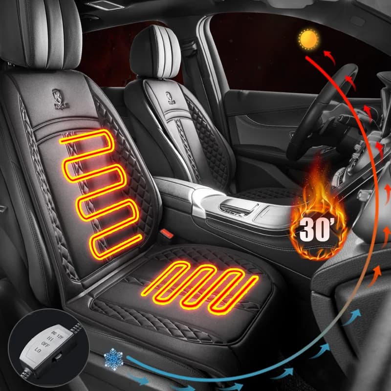 Universal Heated Car Seat Cover 12V Safty Heating Seat Cushion Durable Car Seat Heater Widen Warm Winter Car Seat Covers