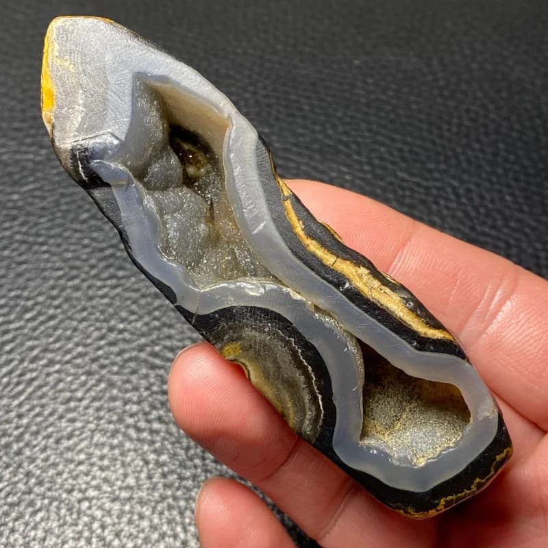 Natural Polished Agate Crystal Wand Unique Pattern Mineral Specimen Decoration