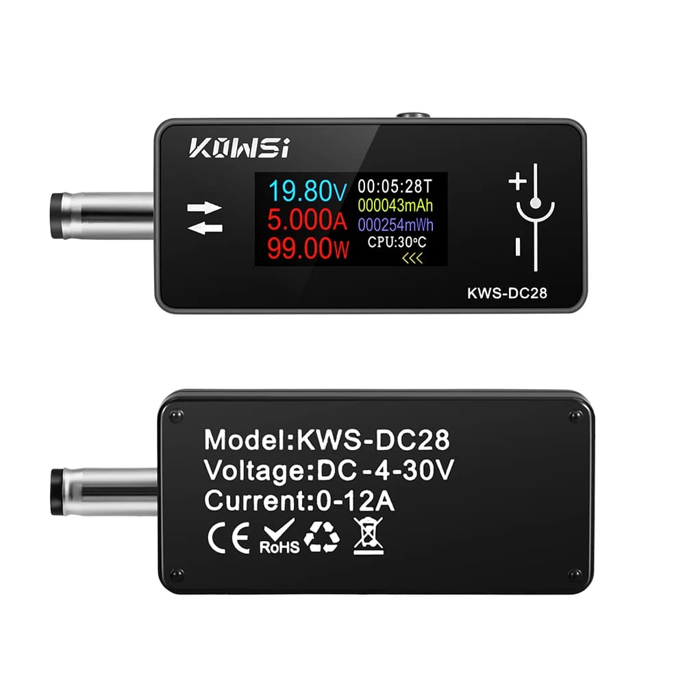 0.96 inch HD Digital Display DC Voltage Ammeter Power Meter Cell Phone Charging Tester Detector Electricielectrician toolan Tool