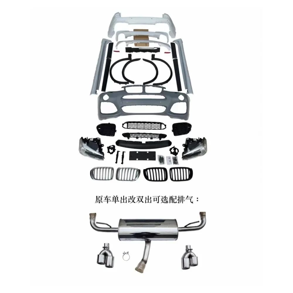 STLF Car Body Kit for bmws X3 F25 2011-2013 to X3M 2014- Including Front and Rear Umper with Grille and Side Skirts