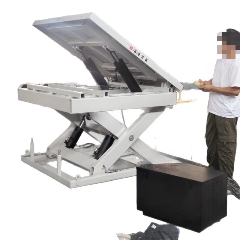Non-standard 1-ton tabletop tilting lifting platform, tilting lift, electric lifting platform capable of tipping and flipping