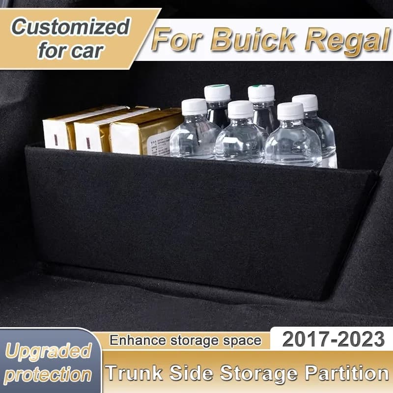For Buick Regal 2017~2023 Car Rear Trunk Organzier Partition Seperate Board Side Storage Box Accessories
