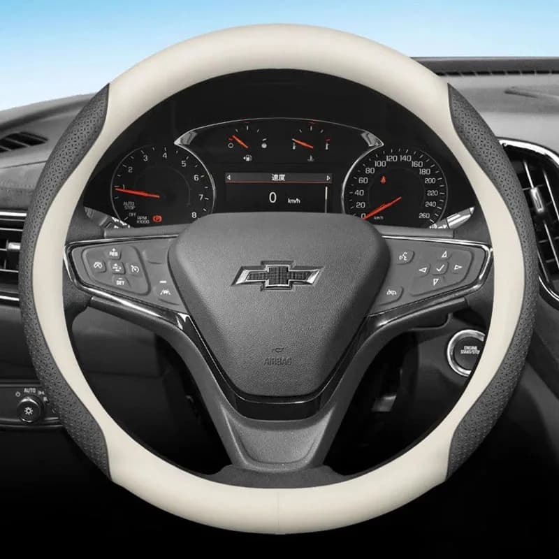 Nappa leather For Chevrolet Aveo Bolt Onix Cruze Spark Car Steering Wheel Cover Cavalier Colorado Malibu Auto Accessories