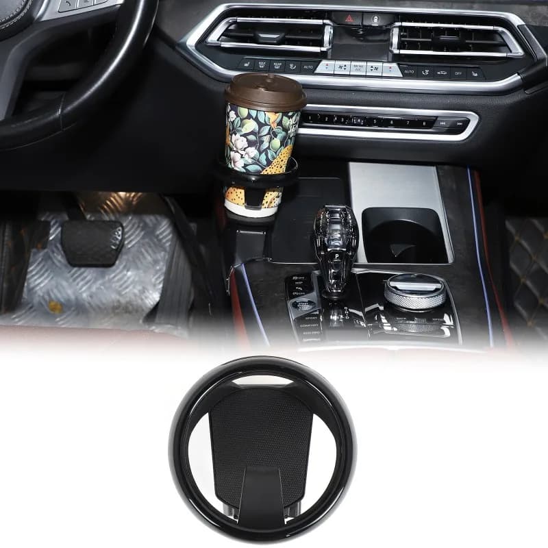 For  2019+ BMW X5/X7  G05 G07 Left side Center Console Cup Holder  Fixed Cup Holder  Carbon Steel  Interior  Accessories