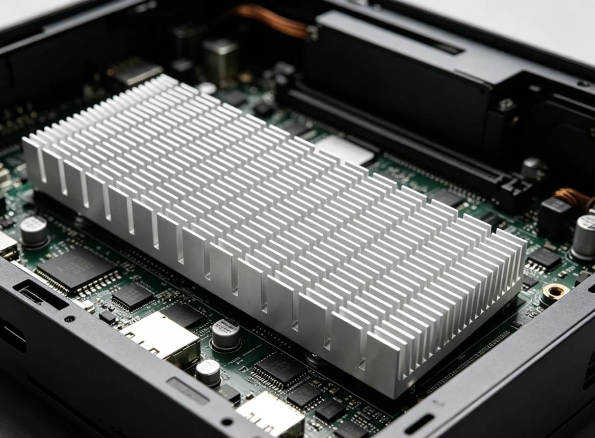 Aluminum Heat Sink High-Density Fins for CPU Amplifier Cooling 100mm Customizable