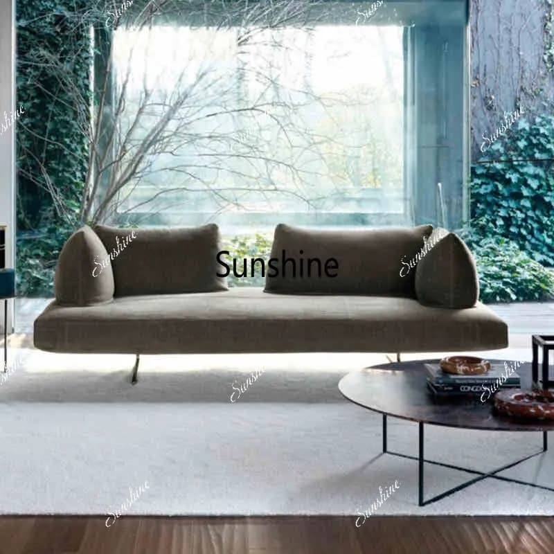 Italian minimalist fabric sofa light luxury minimalist design, small apartment living room combination