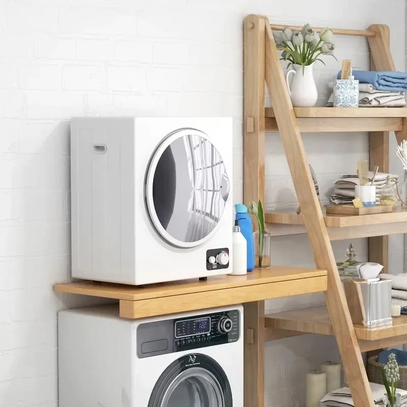 Portable Clothes Dryer 850W 1.5 Cu.ft Capacity with 5 Drying Modes Stainless Steel Drum for Home Use