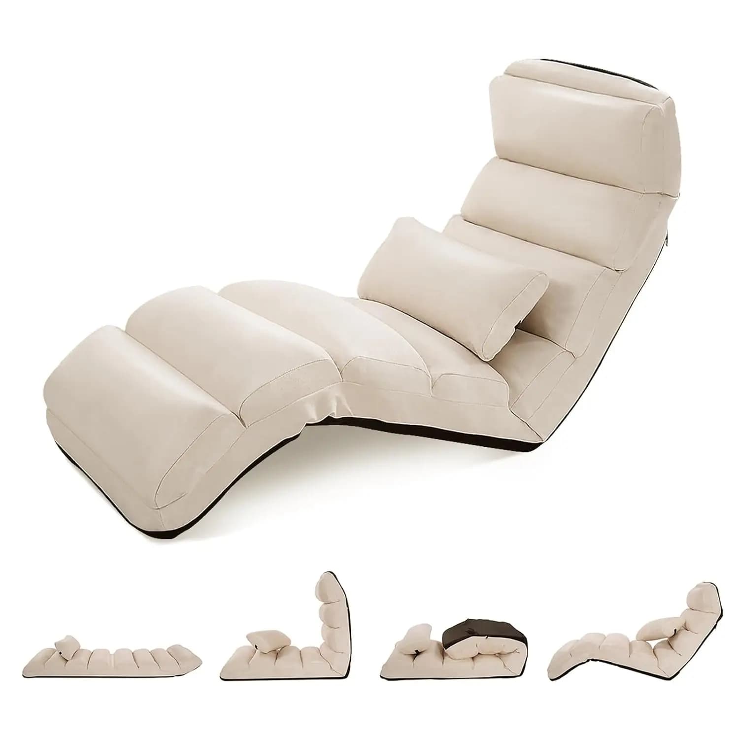 Moccha Floor Chairs for Adults, Floor Lounger with Adjustable Backrest