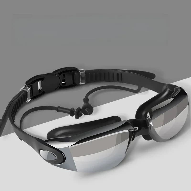 Adult swimming goggles men's high definition waterproof and anti-fog myopia swimming glasses women's small frame with earplugs