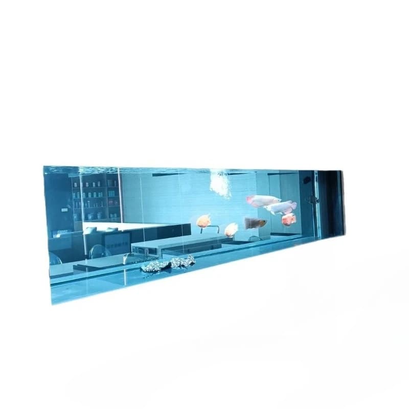 Double-sided entrance embedded fish tank small and medium-sized back filter fish tank living room household