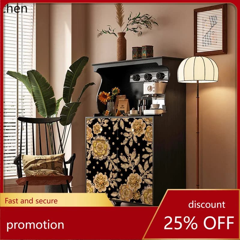 YFY Retro Sideboard Cabinet Living Room Side Cabinet Storage Island Integrated Wall-Mounted Storage Cabinet