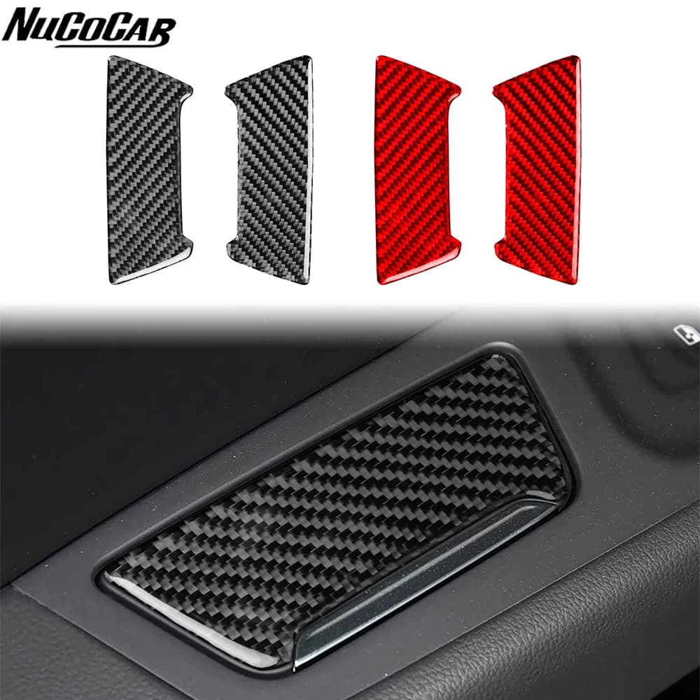 For Volkswagen Magotan CC 2017-2024 Carbon Fiber Rear door ashtray storage panel Car Accessories Interior Decorative Stickers