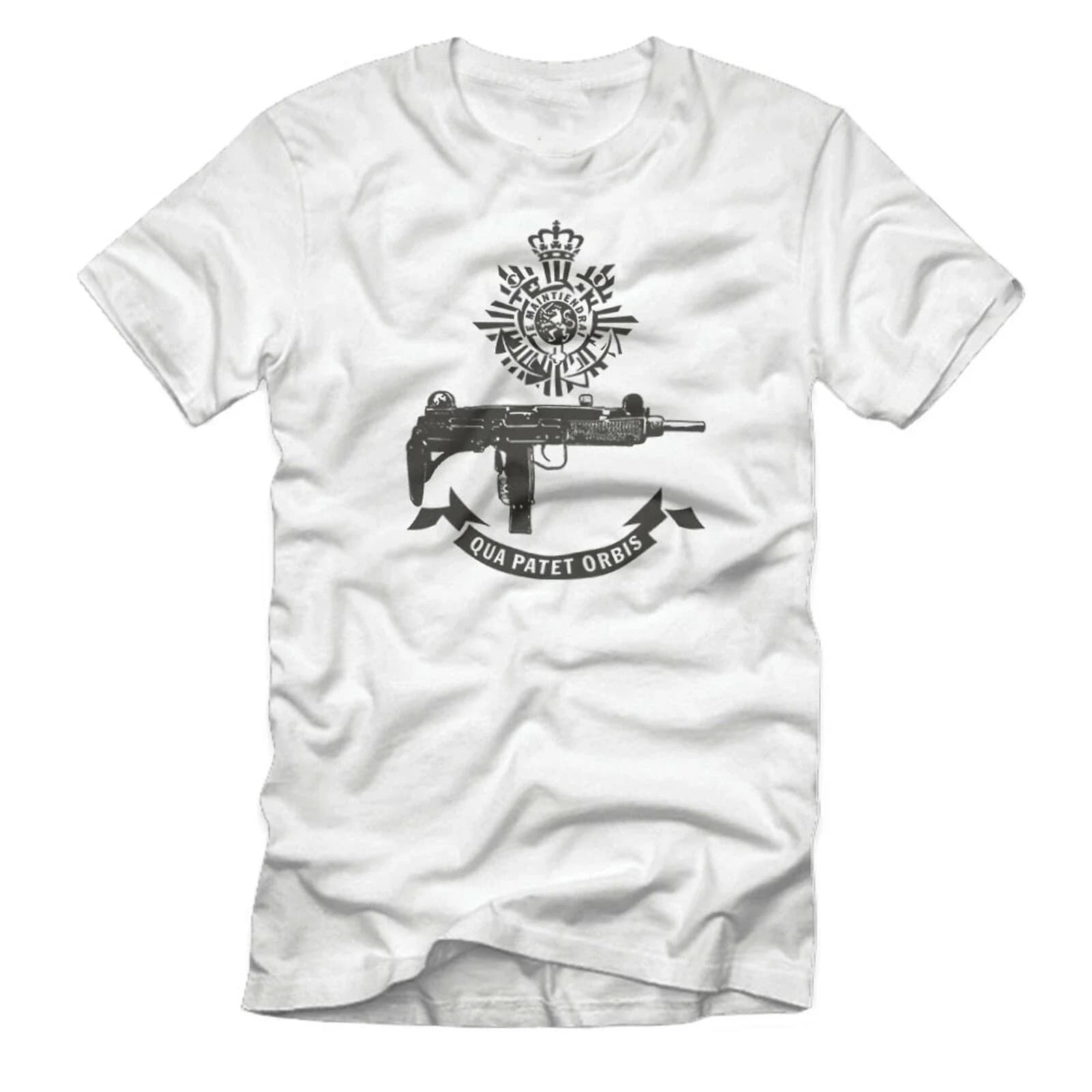Korps Mariniers Old School UZI MP Veteran Nederlands Niederlande T-Shirt Men's 100% Cotton Casual T-shirts Loose Top Size S-3XL