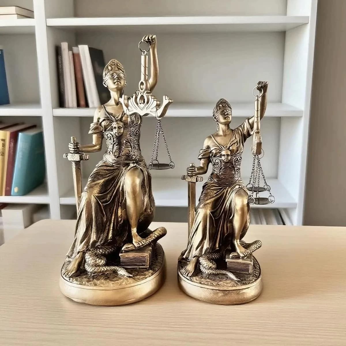 Goddess of Justice Themis resin statue Figurine Retrol home decoration ancient Greece goddess sculpture Office room decor Gift