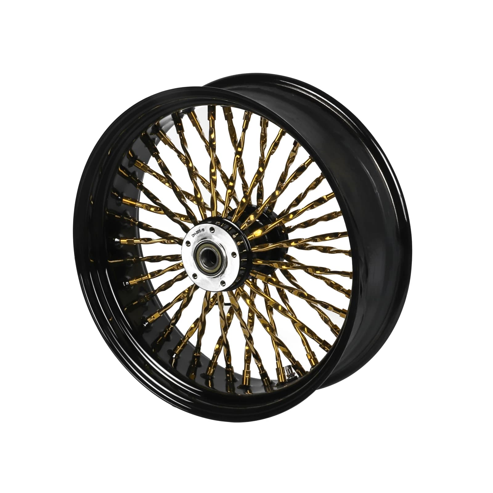 21*3.5 Front Black Chrome Gold Fit for 14-24 Touring;18*5.5 Rear Fit for 09-later Touring,tubeless with Hub and Bearing