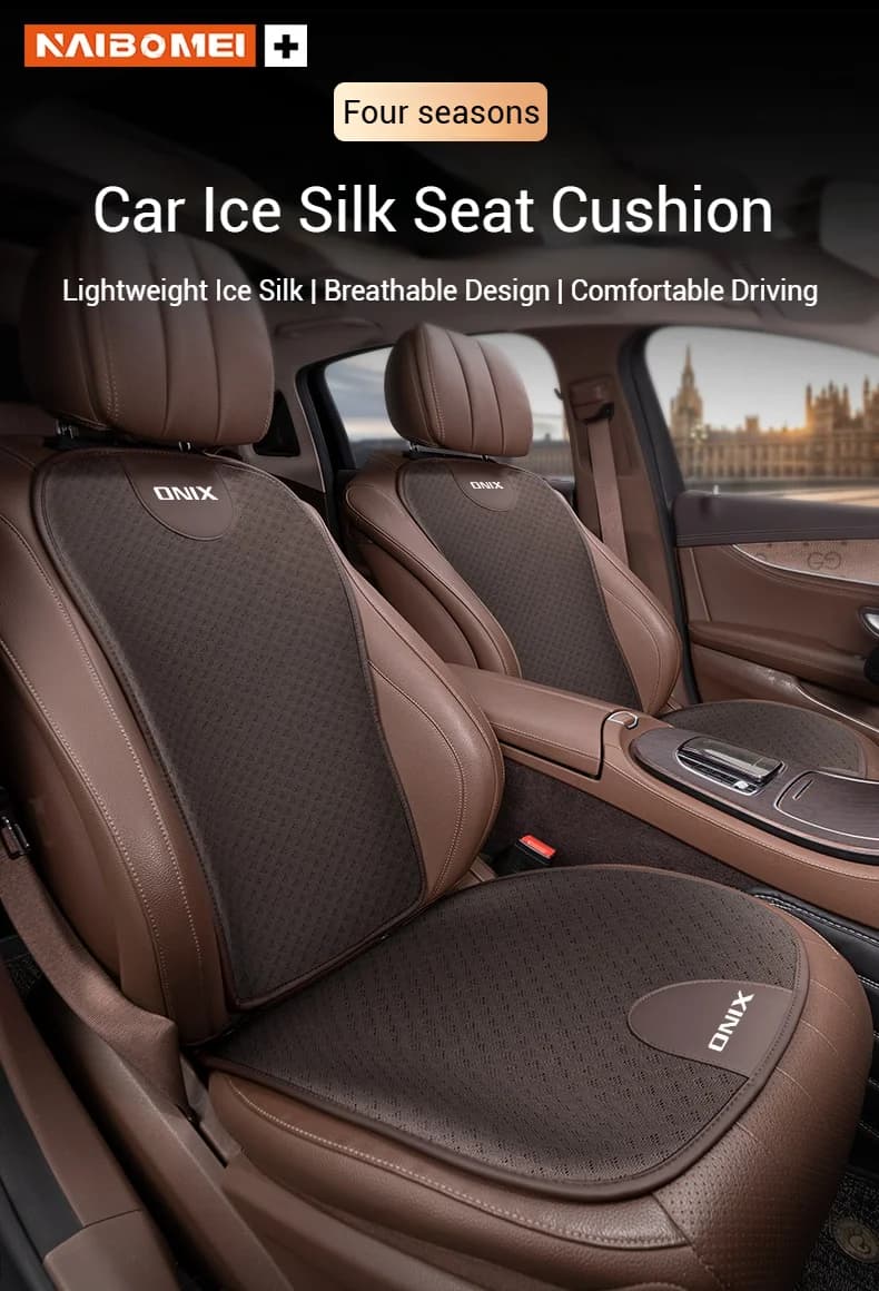 Car Seat Cushion Ice Silk Breathable Car Front Rear Seat Protection Pad Seat Cover Four Seasons Universal For Chevrolet Onix