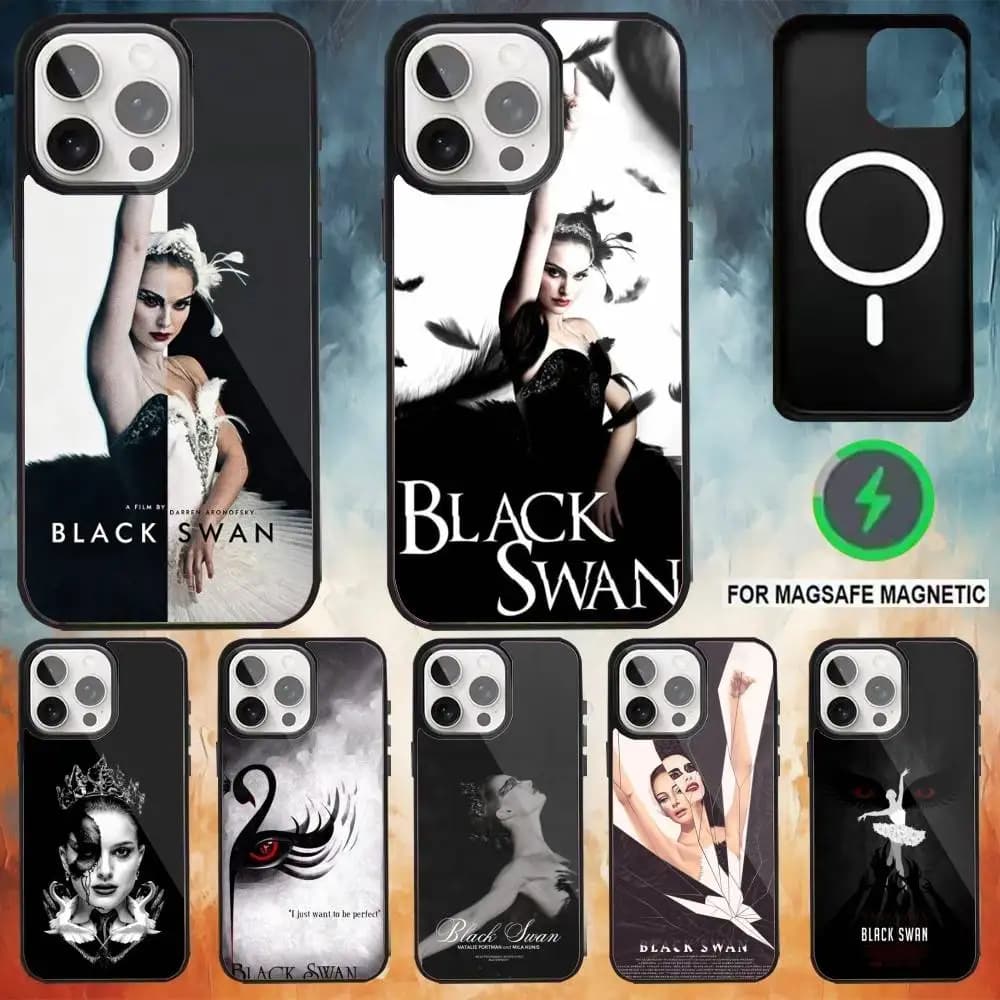Movie B-Black S-Swan Classic Phone Case For iPhone 17,16,15,14,13,12,Plus,Pro,Max For Magsafe Magnetic Wireless Charge