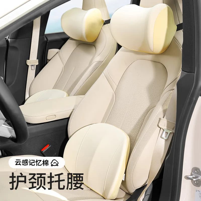New Car Universal Headrest Car Main Driver Memory Foam Neck Pillow Car Seat Comfortable Lumbar Support Office Support Backrest