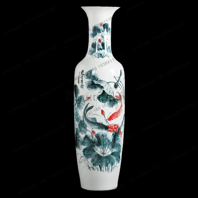 Large Vase Modern Designer Aesthetic Company Opening Vase Hotel Entrance Flowerpot Home Decoration Jarrones