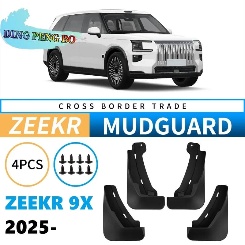 For Zeekr 9X 2025 Mudguards Splash Guards Front Rear Wheels Fender Car Accessories 4Pcs Auto Parts
