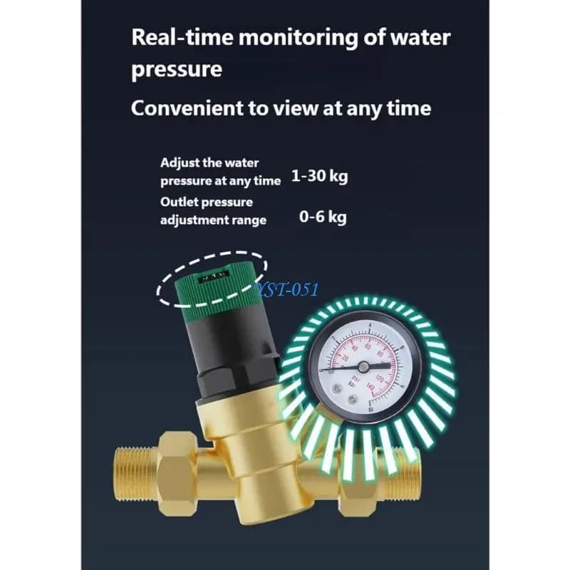 E15A Residential Water Pressure Regulator Copper Valves DN15 High Flows with Monitor