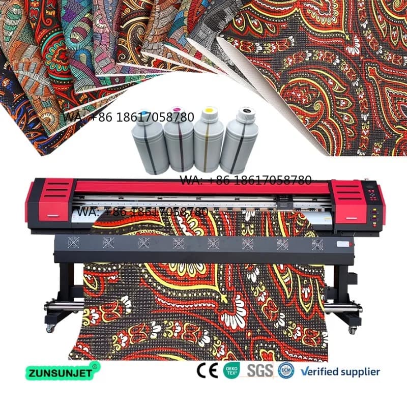 1.8m Thermal Cloth Heat Transfer Printer Sublimation Clothing Digital Printing Machine Xp600 Double Head Sublimation Printer