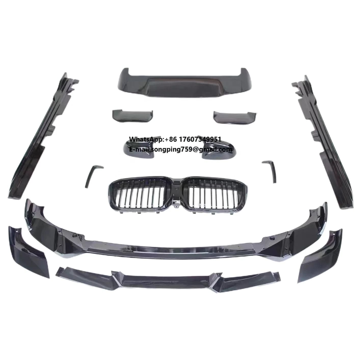 X3 Carbon Fiber Body Kit for BMW X3 Front Bumper Lip Side Skirts Rear Diffuser Tail wings Front Grille Mirror Cover