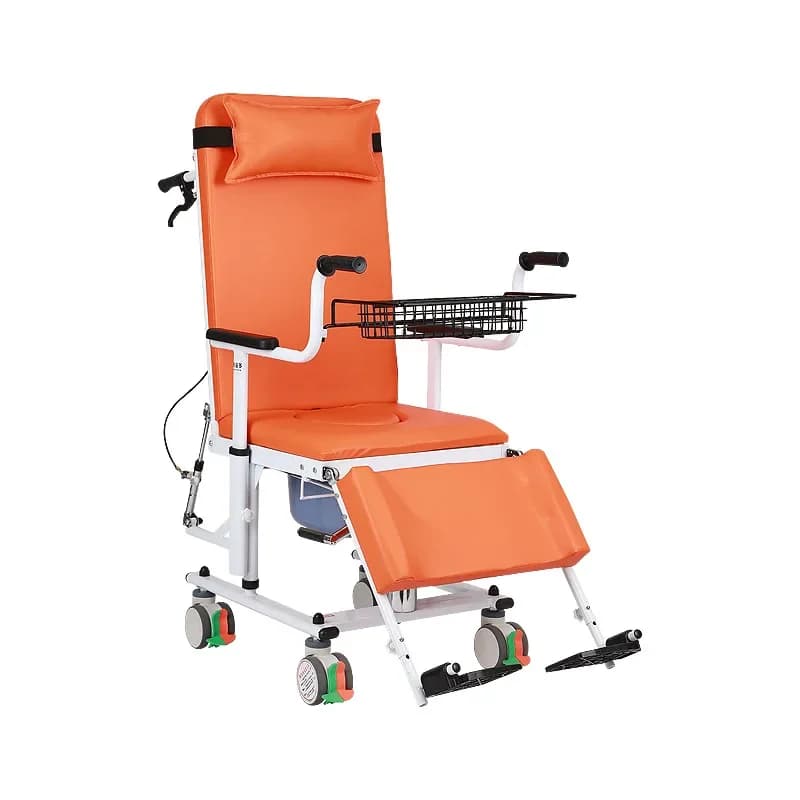 Lying down lift, multi-functional hydraulic lift for bathing the paralyzed elderly at home