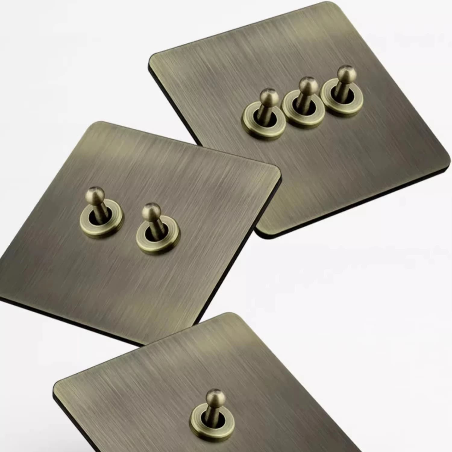 Home Use Vintage Industrial-Style Solid Electric 250v Metal Brass On-off Momentary Toggle Light Wall Switch