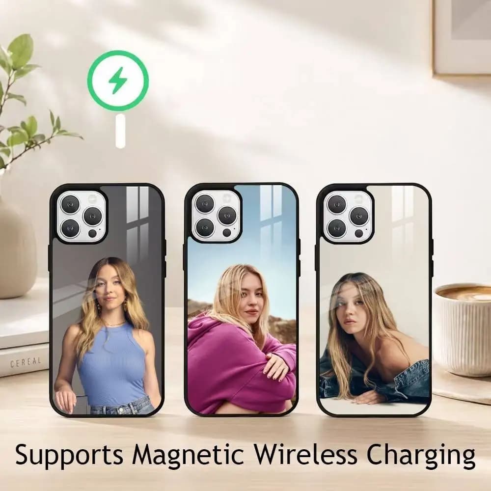 S-Sidney Sydney Sweeney gift Phone Case For iPhone18,17,16,15,14,13,12,11 Plus,Pro Compatible with magnetic wireless charging