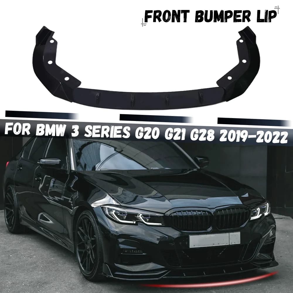 For BMW G20 G21 320i 320d 330i M340 2019-2022 Pre-Lci M pack Front Bumper Splitter Lip Diffuser Spoiler Bumper Deflector Cover