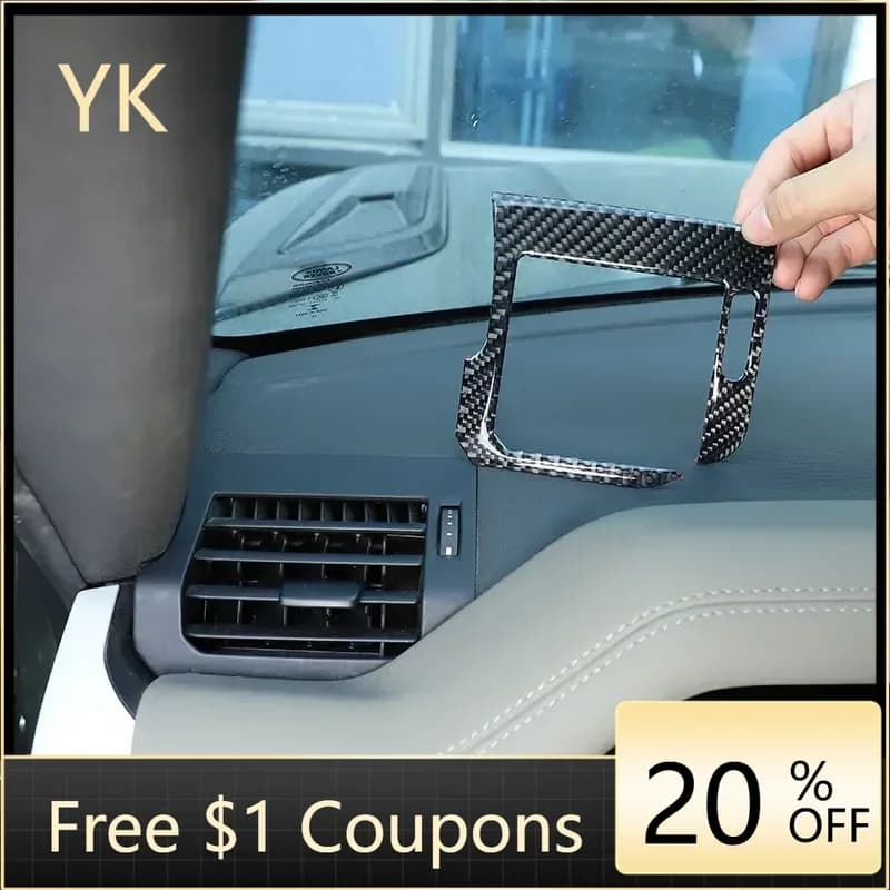 For Land Rover Defender 90 110 130 20-25 Soft Carbon Fiber Car Air Conditioner Both Sides Outlet Cover Trim Sticker Accessories