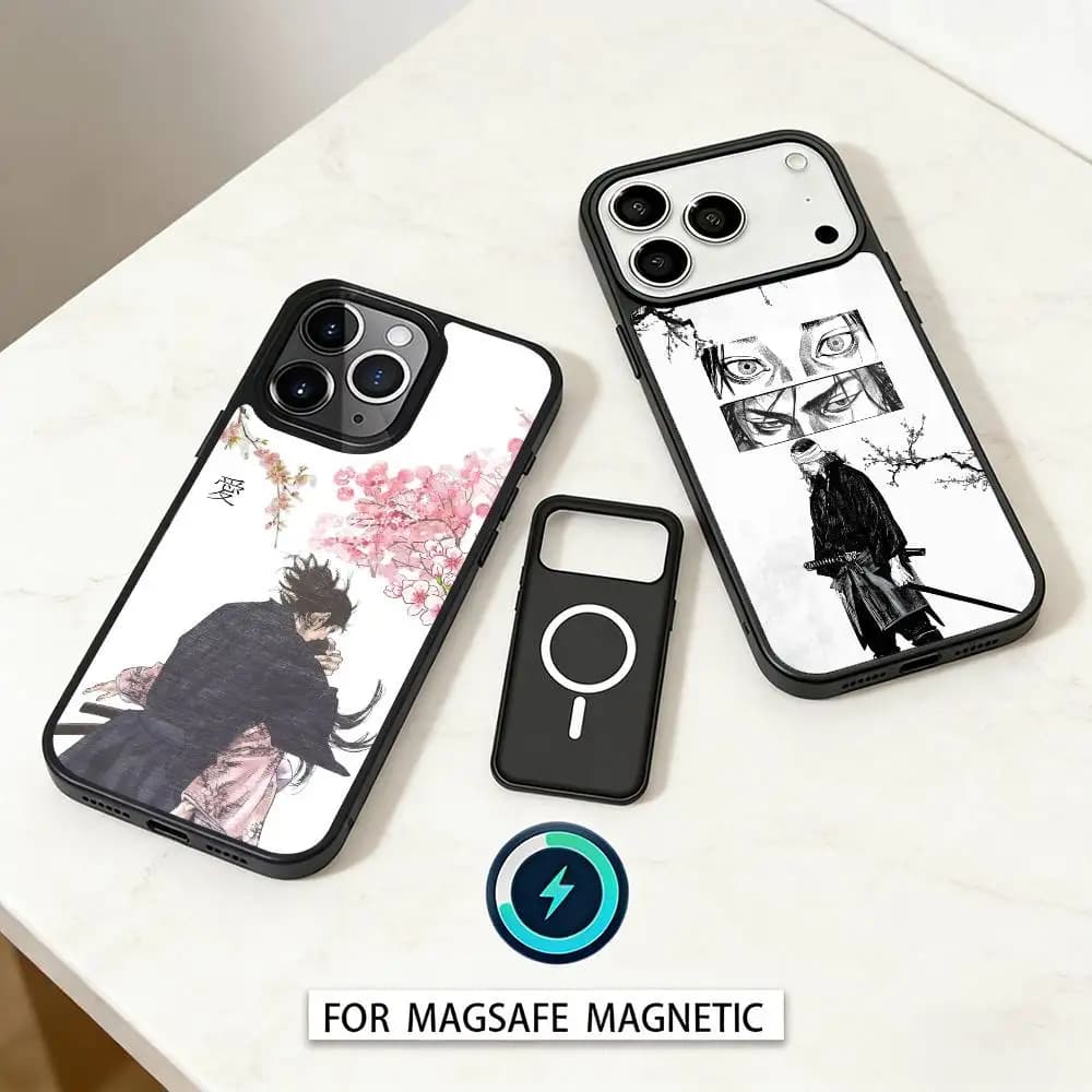 Classic V-Vagabond S-Samurai Phone Case Magnetic For iPhone17 16 15 14 13 12 Pro Max For Magsafe Wireless Charging Cover