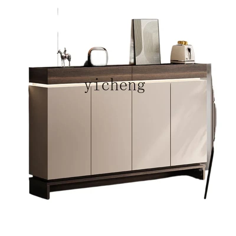 ZZ side cabinet light luxury multi-layer storage tea cabinet storage locker integrated against the wall