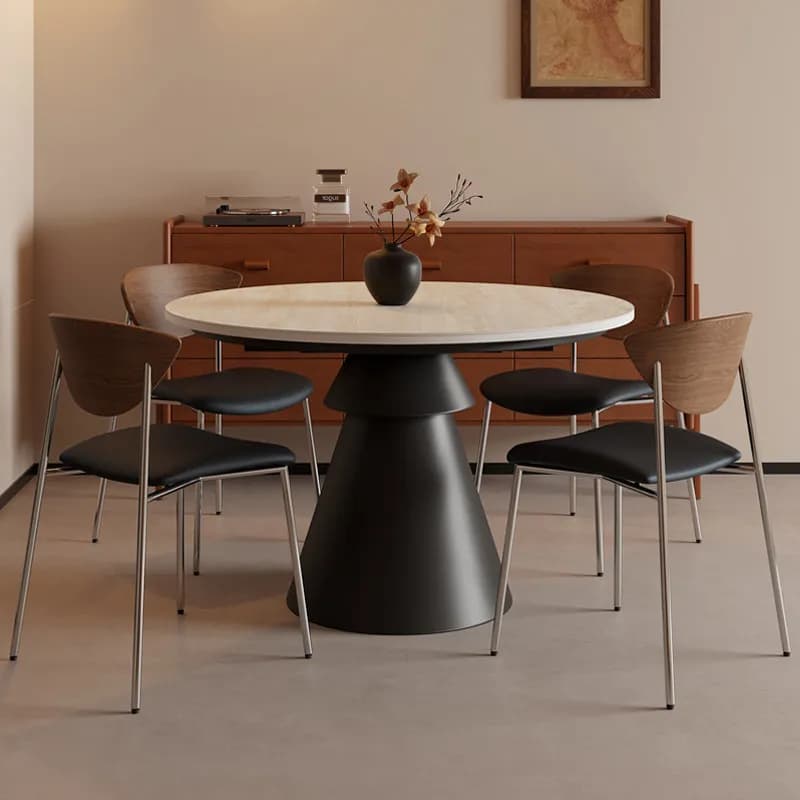 6 Person Black Dining Table Luxury Design Unique Kitchen Round Dining Table Restaurant Nordic Mesas De Jantar Home Furniture