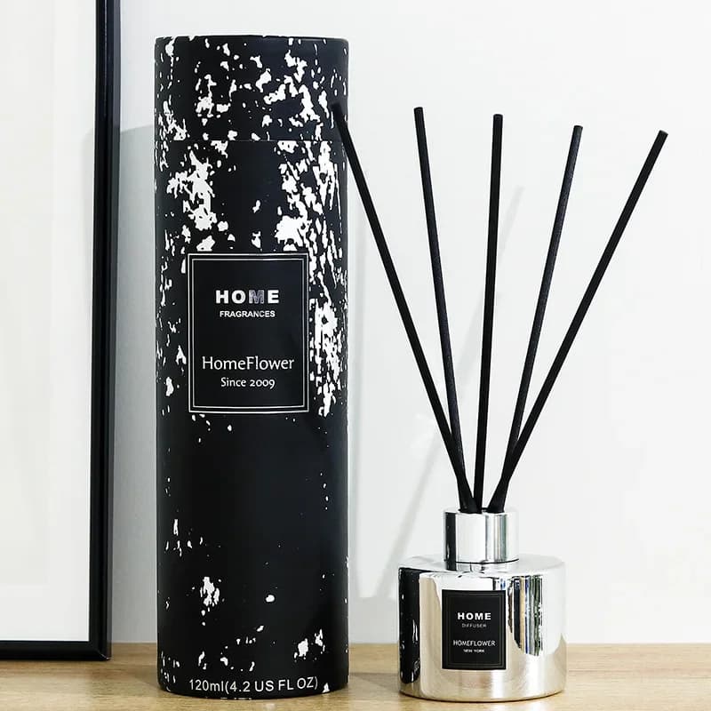 Reed Diffusers for Home Fragrance, Silver and Gold  Reed Diffuser for Men, English Pear Freesia, Shangri-La
