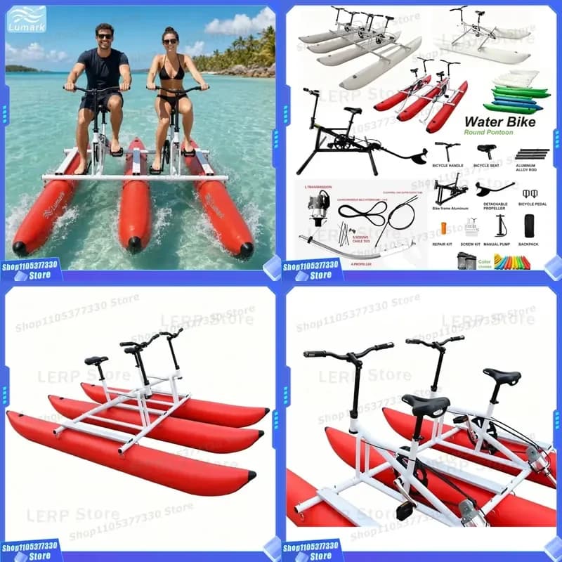 Portable Pedal Boat Two Seater Aluminum Frame Shallow Water Available for Outdoor Water Sports From China Lumark Custom