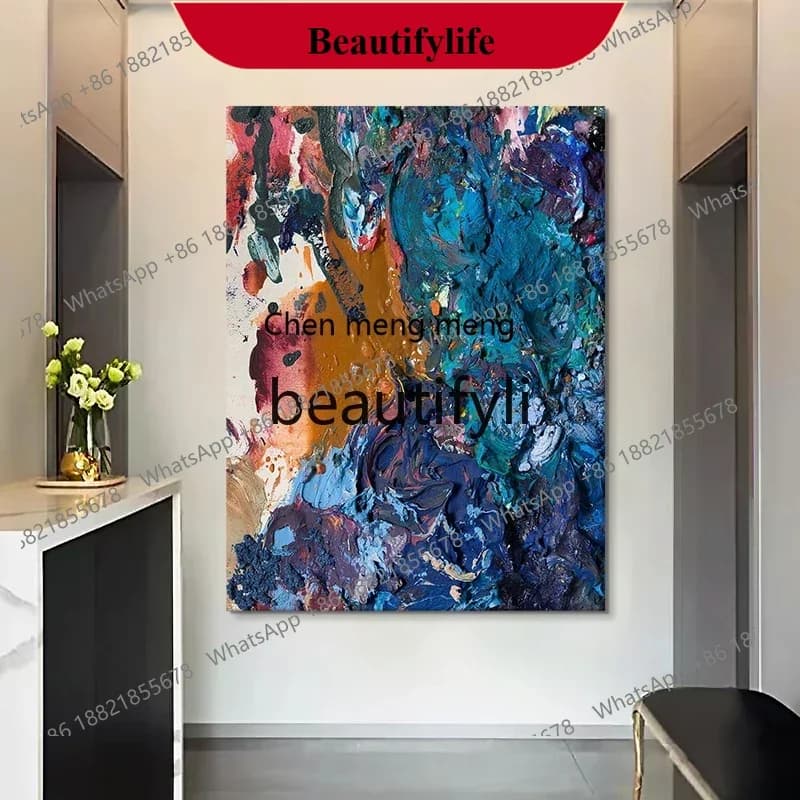 D178  Abstract hand-painted decorative oil painting, texture feeling living room sofa background wall hanging painting