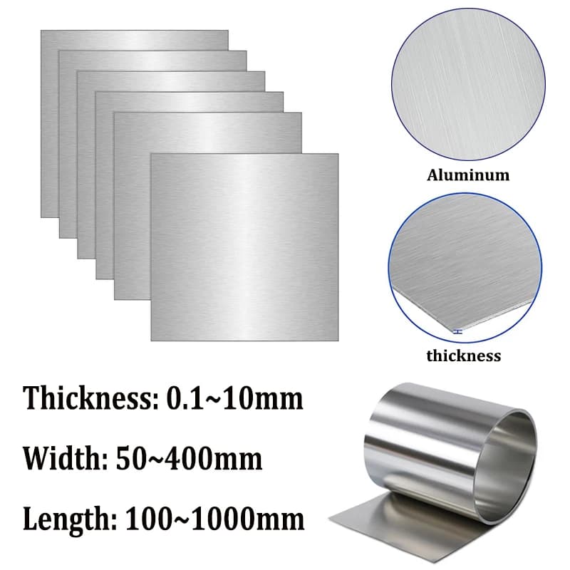 1pcs Aluminium Metal Sheet Thickness 0.1~10mm Aluminum Flat Plate Aluminum Sheet DIY Material Lasers Cutting Frame Metal Plate