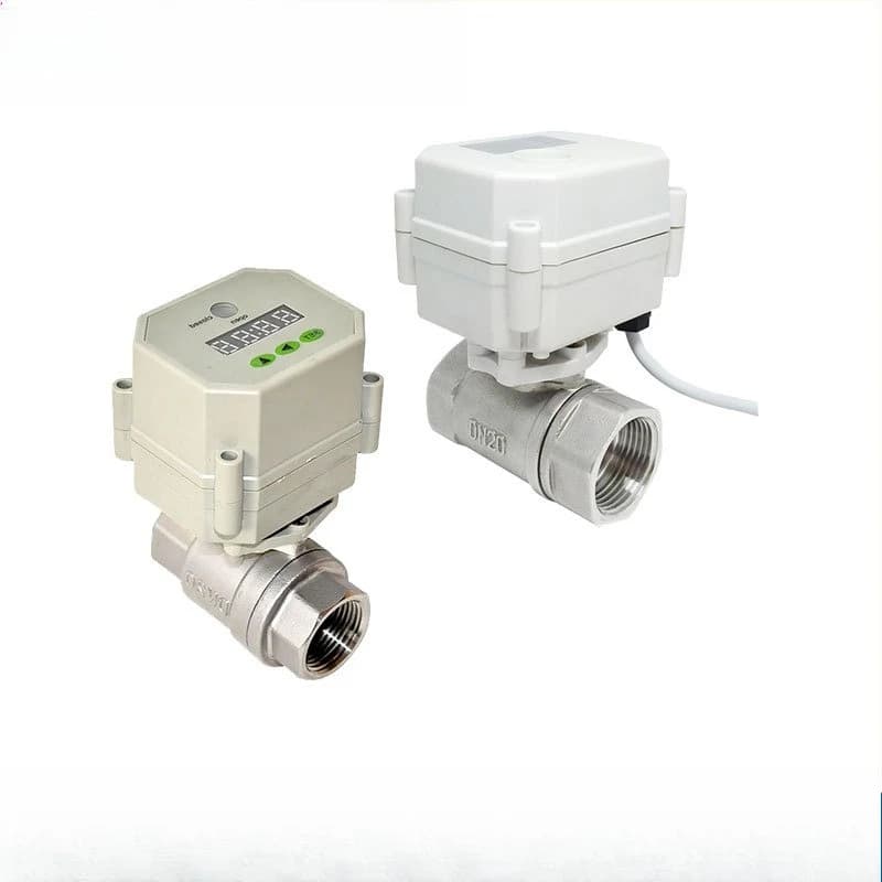 Miniature electric ball valve Stainless steel three-wire two-control mini adjustment type power-off reset fine small electric