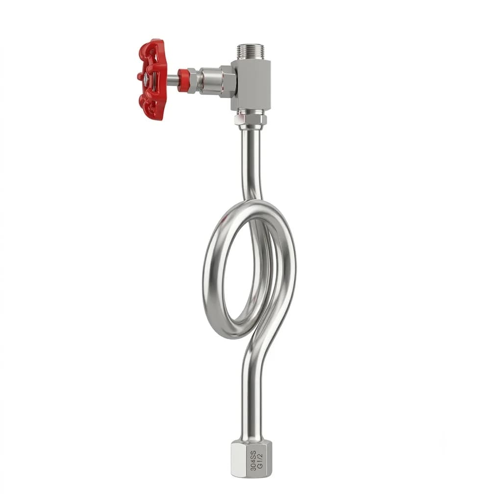 Boiler Valve and Condensate Tube Replacement Kit, 304SS Valve with PTFE Gasket, G1/2 BSP Thread for Hot Water Heating Systems