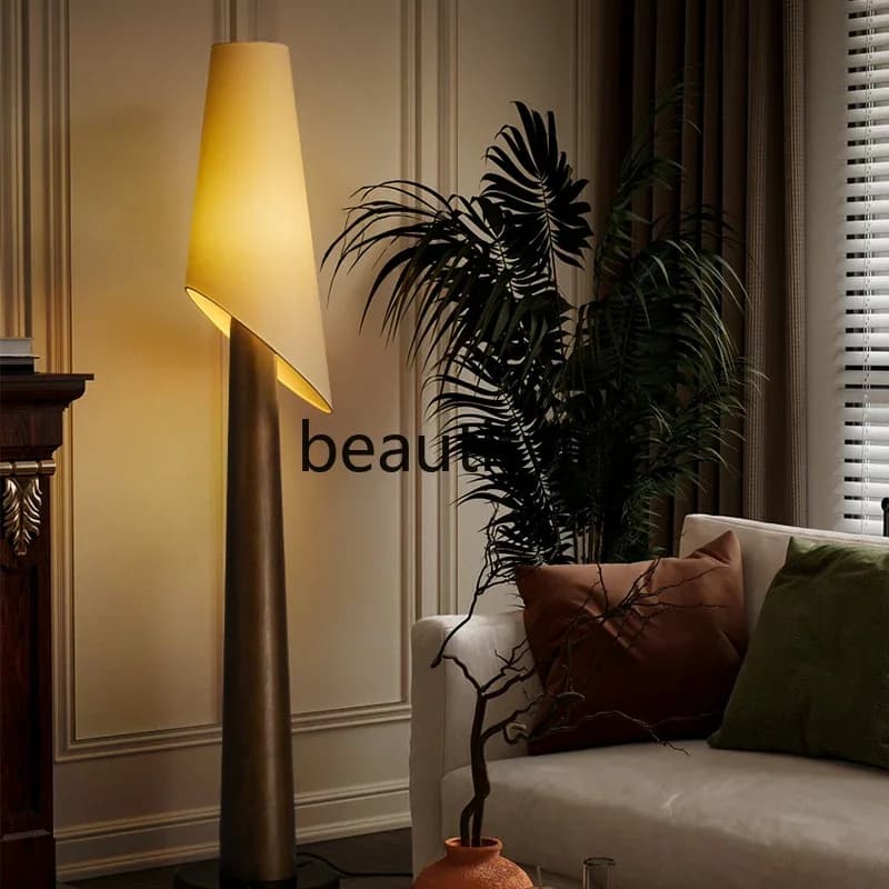 Medieval design floor-to-ceiling lamps, creative personality, ash wood logs, living room, bedroom, study atmosphereH