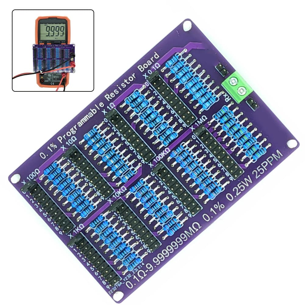 8-segment Decimal (1 Thousandth) Programmable Resistor Board Resistance Tolerance 0.1% High Accuracy Programmable Resistor Board