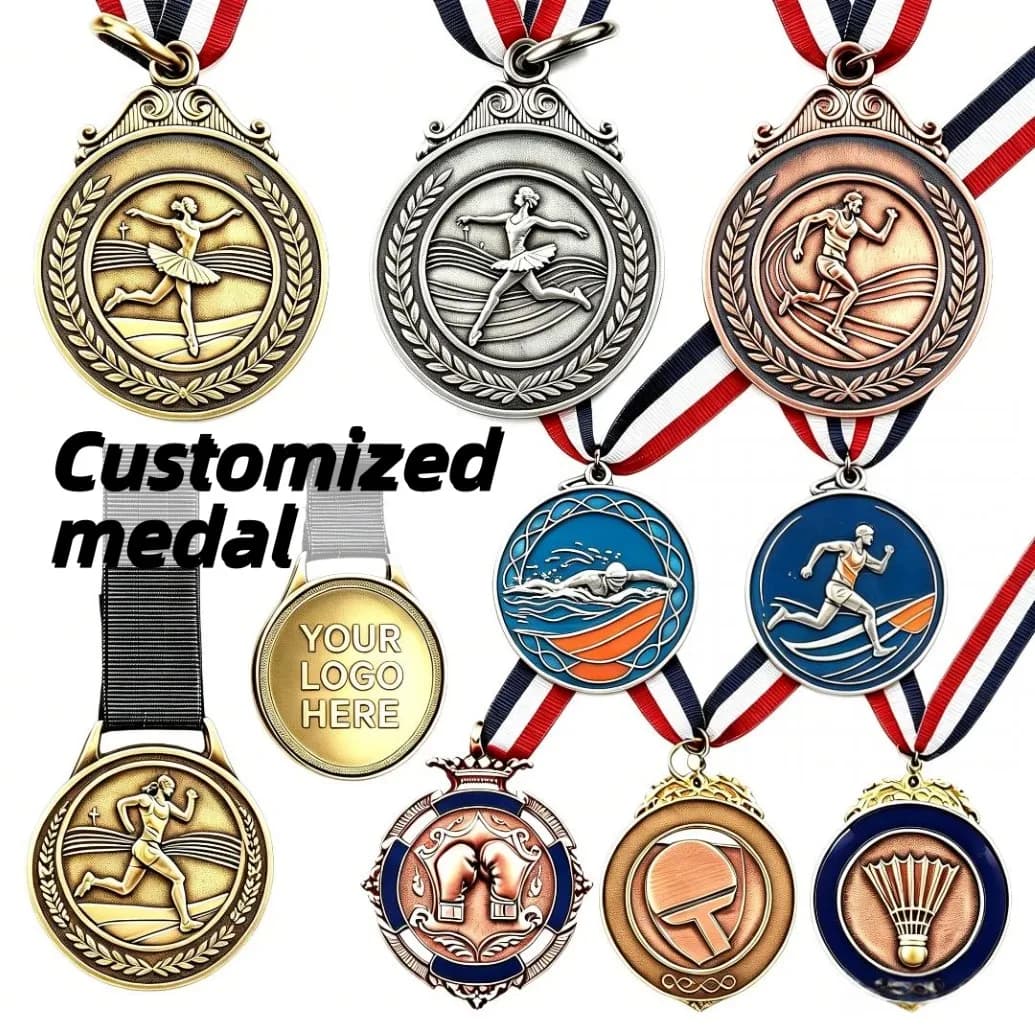 Custom Medal Personalized Competition Awards For Running Dance Swimming Boxing Table Tennis Badminton Sports Events