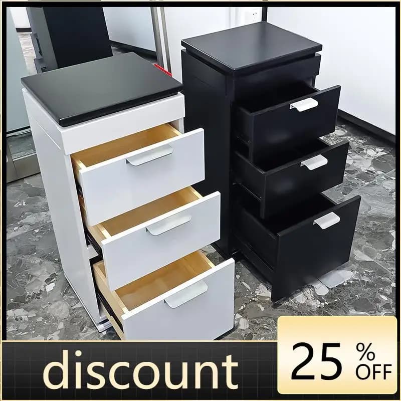 LH barber shop storage cabinet hair salon special solid wood paint tool table