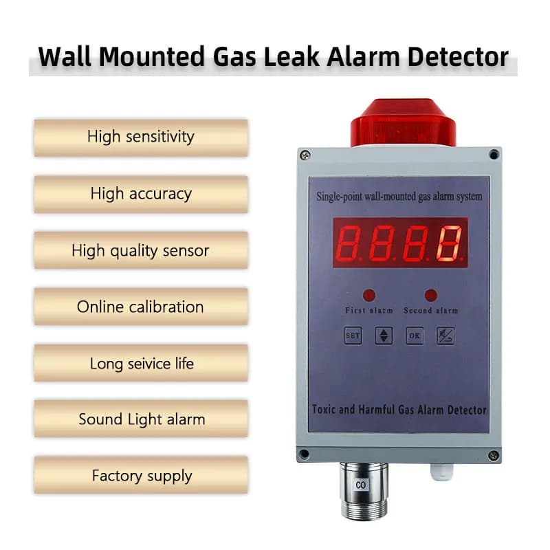 Poultry Farm NH3 Monitor AC220V LCD Ammonia Gas Alarm Detector