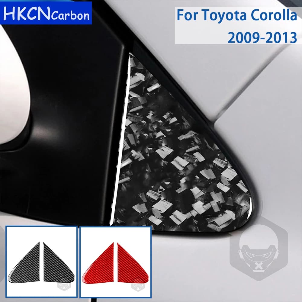 For Toyota Corolla 2009 2010 2011 2012 2013 Accessories Carbon Fiber Car Interior Mirror Pillar Protection Cover Trim Stickers